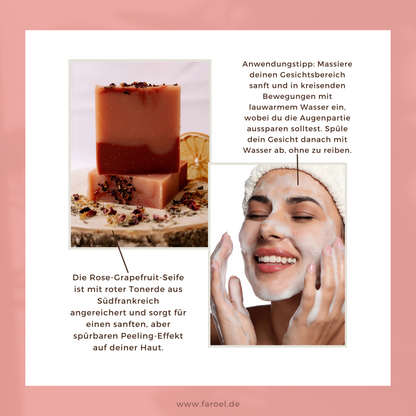Rose-Grapefruit Seife handgemacht