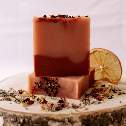 handgemachte Hand- und Körperseife Grapefruit-Rose